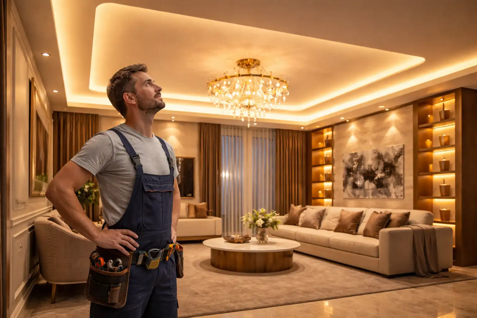 Мастер Дмитрий рассказывает про натяжные потолки